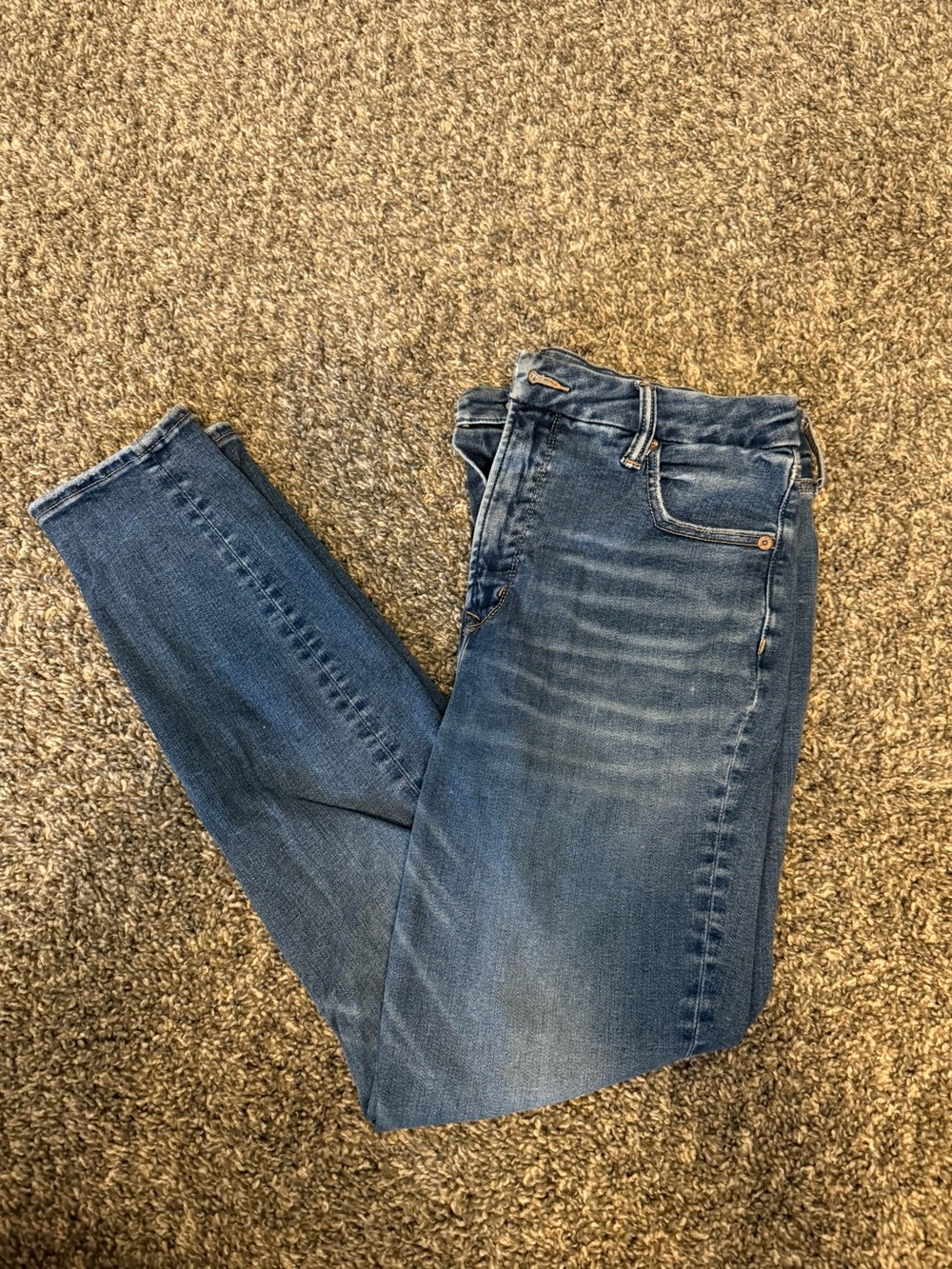 American Eagle Outfitters Blue Skinny Jeans - Faded Wash